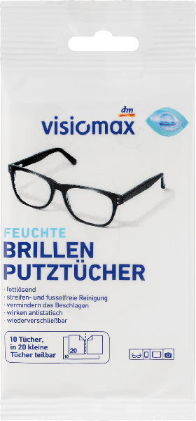 VISIOMAX Brillenputztücher 10x2