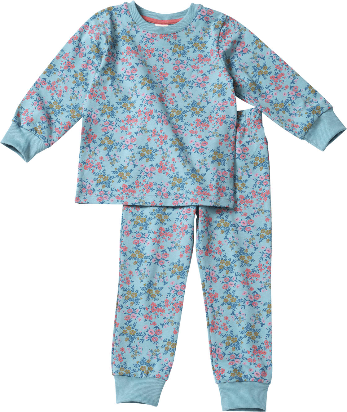 ALANA Schlafanzug Pro Climate mit Blumen-Muster, blau, Gr. 92