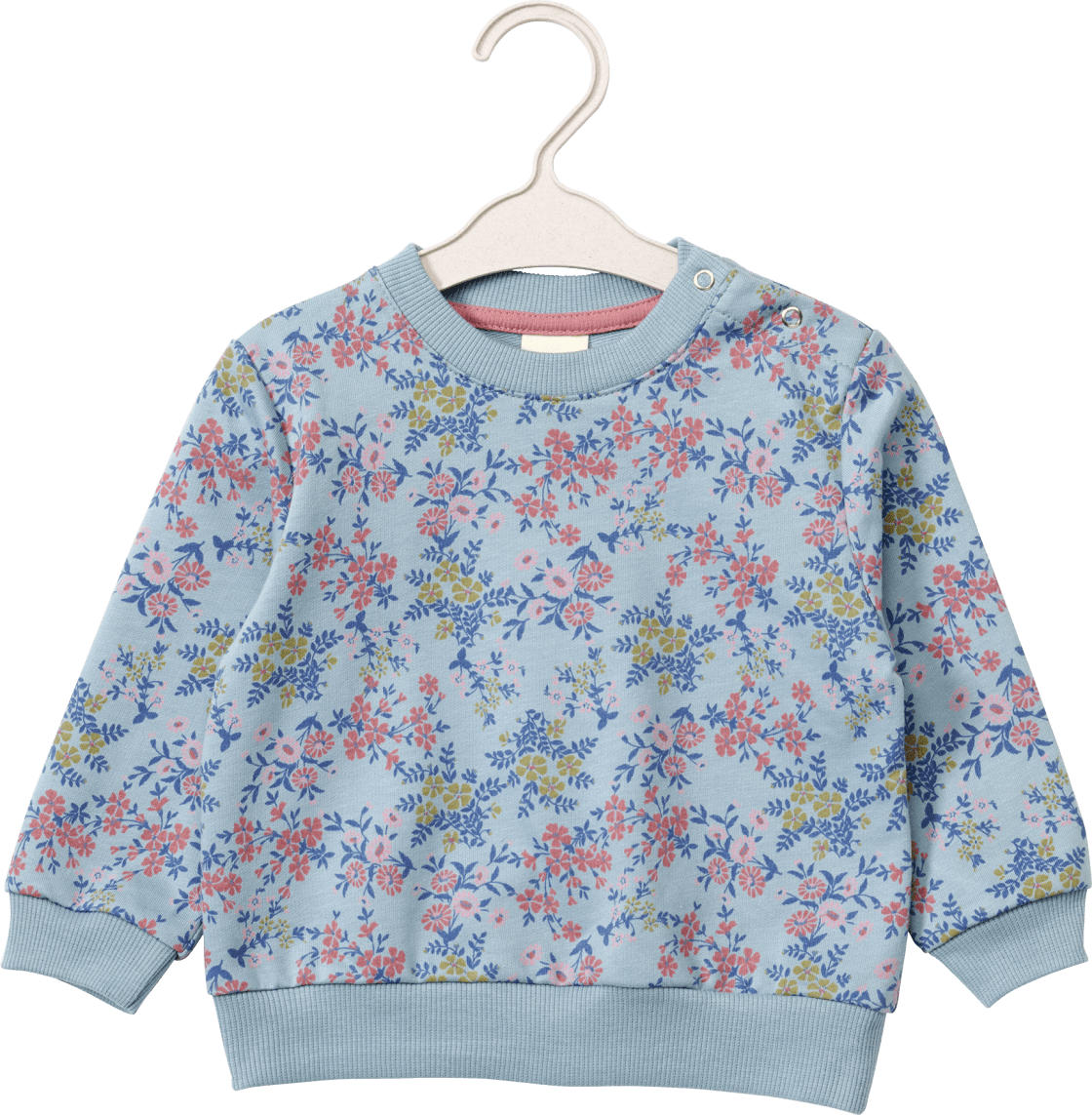 ALANA Sweatshirt mit Blumen-Muster, blau, Gr. 74