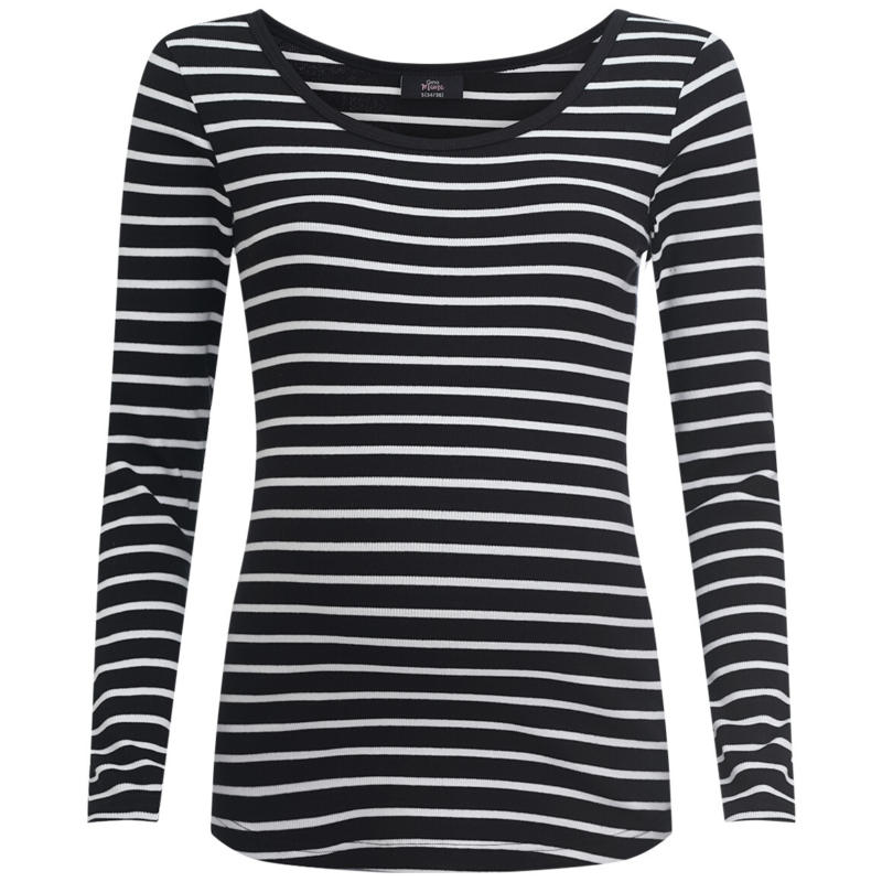 Damen Umstands-Langarmshirt im Ringel-Look (Nur online)