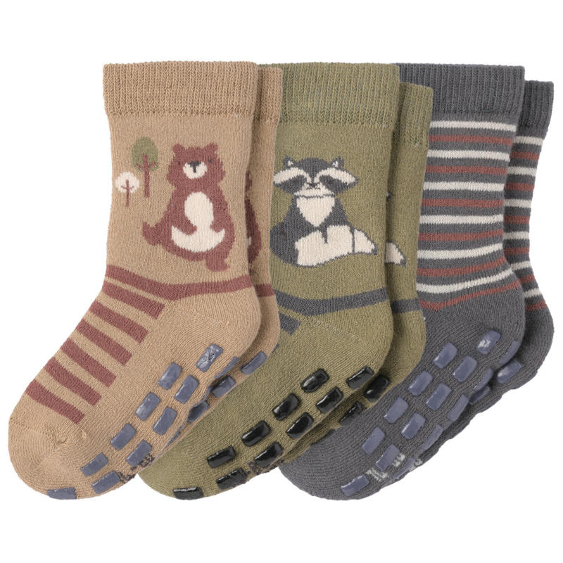 3 Paar Baby Stoppersocken im Motiv-Mix