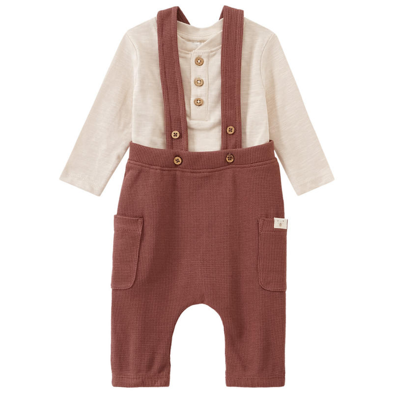 Newborn Latzhose und Langarmshirt im Set