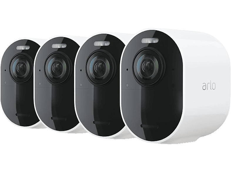 Arlo Arlo Ultra V2 Überwachungskameraset Weiß inkl. Smart-Hub, 4K, UHD, Kabellos