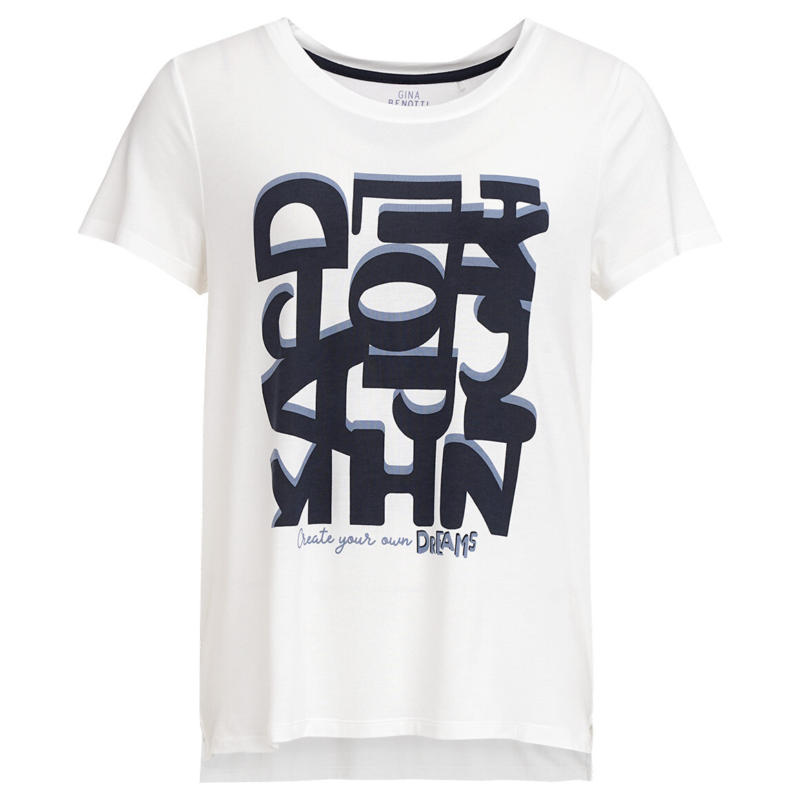 Damen Schlafshirt mit Buchstaben-Print