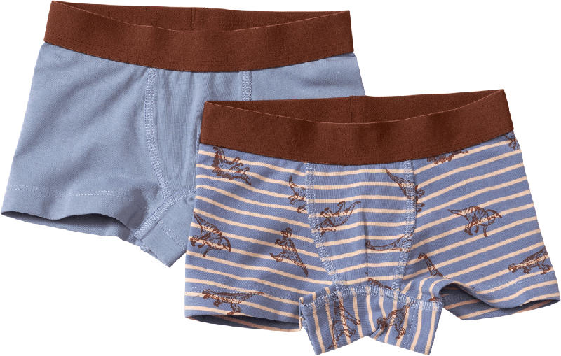 ALANA Boxershorts mit Dino-Muster, blau & braun, Gr. 98/104