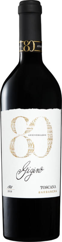 Barbanera Gigino 80° Anniversario Rosso Toscana IGT, Italie, Toscane, 2019, 75 cl