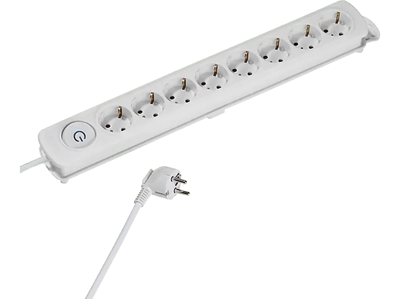 Vivanco 37651 Komfort 8-fach Steckdosenleiste mit Schalter, 1,4m