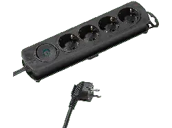 Vivanco 37644 Komfort 4-fach Steckdosenleiste mit Schalter, 1,4m