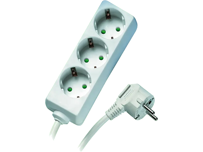 Vivanco 27013 Basic 3-fach Steckdosenleiste ohne Schalter, 1,4m