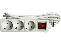 ISY IPS-3000-W Power Strip 3-Way Steckdosenleiste