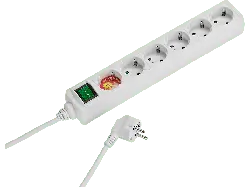 Vivanco 27018 Basic 6-fach Steckdosenleiste mit Schalter, 1,4m