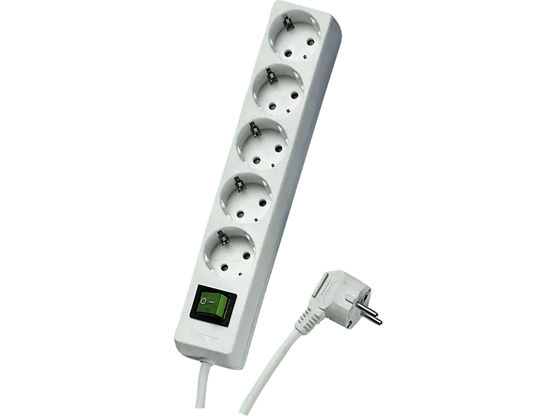 Vivanco 27016 Basic 5-fach Steckdosenleiste mit Schalter, 1,4m