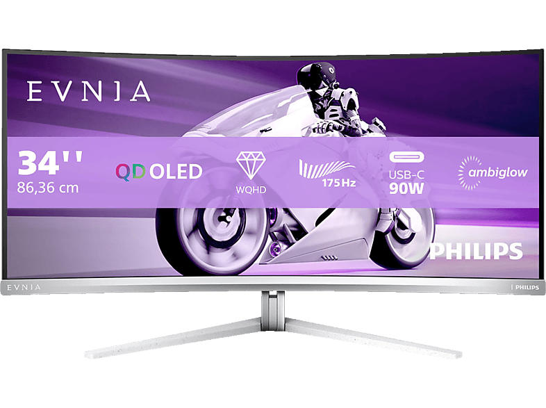 Philips Evnia 8000 Curved Gaming Monitor 86.36 cm (34") QD OLED