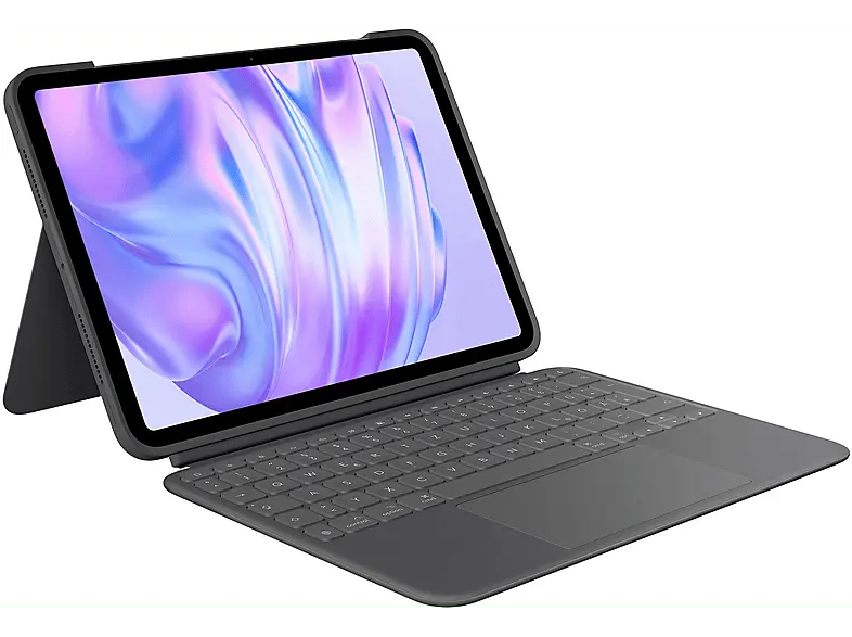 LOGITECH Combo Touch, iPad Pro 11 Zoll (M4), DEU (Qwertz), Grafit; Tastatur-Case
