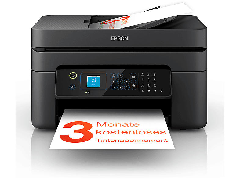 Epson WorkForce WF-2935DWF A4, kabelloser Multifunktionstintenstrahldrucker inkl. kostenloser Tinte für 3 Monate mit ReadyPrint Flex-Abo*, WLAN, Tintendruck, Schwarz, Einzelpatronen