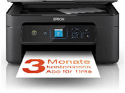 Epson Expression Home XP-3205 A4, kabelloser Multifunktionstintenstrahldrucker inkl. kostenloser Tinte für 3 Monate bei ReadyPrint-Abo, WLAN, Tintendruck, Schwarz, Einzelpatronen