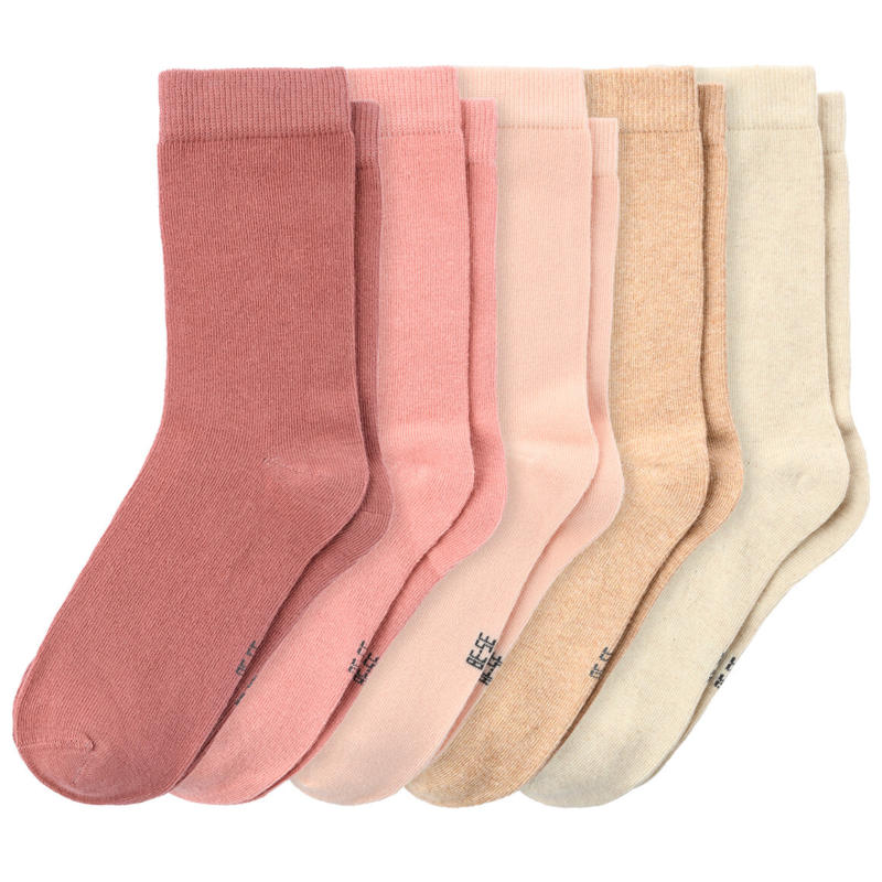 5 Paar Mädchen-Socken in verschiedenen Farben