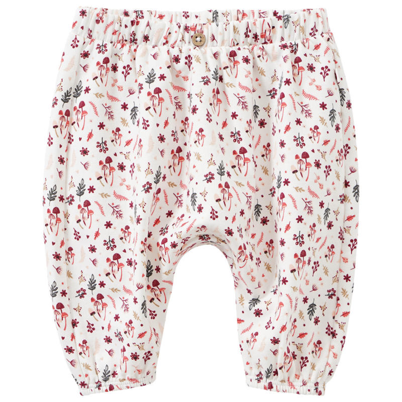 Newborn Sweathose mit floralem Muster