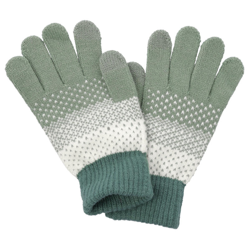 Damen Handschuhe mit Norwegermuster