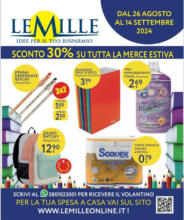 Sconto 30% su tutta la merce estiva