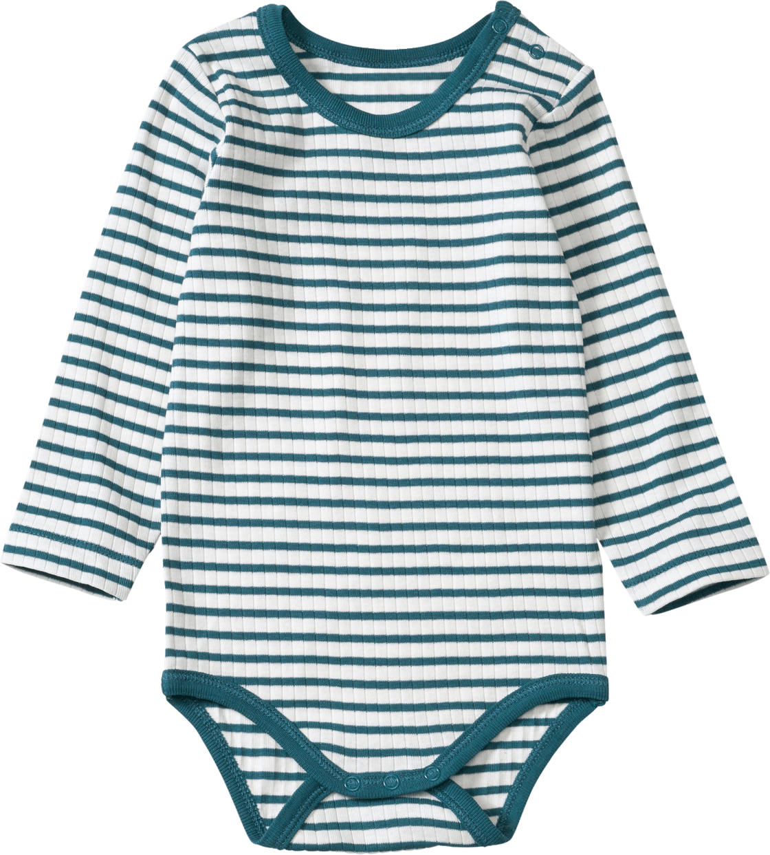 ALANA Langarmbody mit Ripp-Struktur, blau, Gr. 74/80