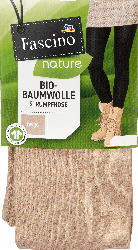 Fascino Strumpfhose mit Bio-Baumwolle, Gr. 42/44, beige