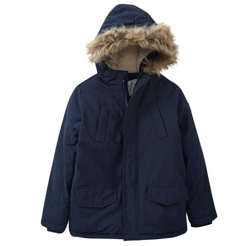 Jungen Parka mit Fellimitat (Nur online)