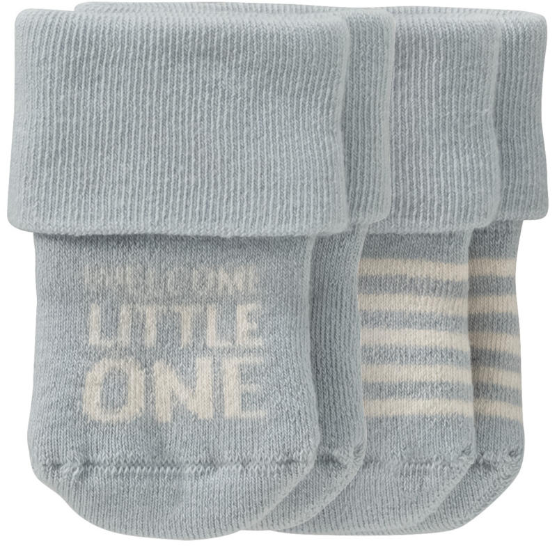 2 Paar Newborn Socken mit Schriftzug (Nur online)