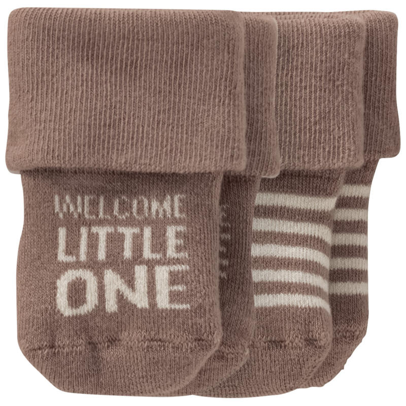 2 Paar Newborn Socken mit Schriftzug (Nur online)