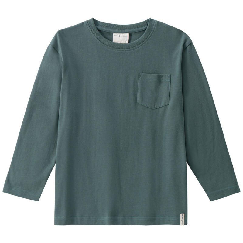 Jungen Langarmshirt in Unifarben (Nur online)