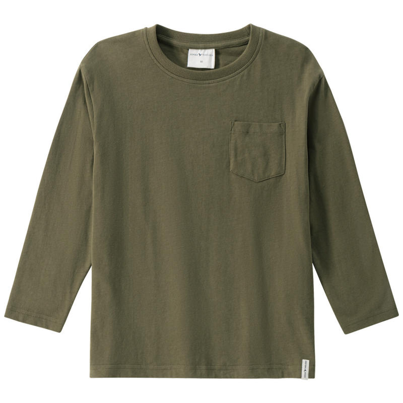 Jungen Langarmshirt in Unifarben (Nur online)