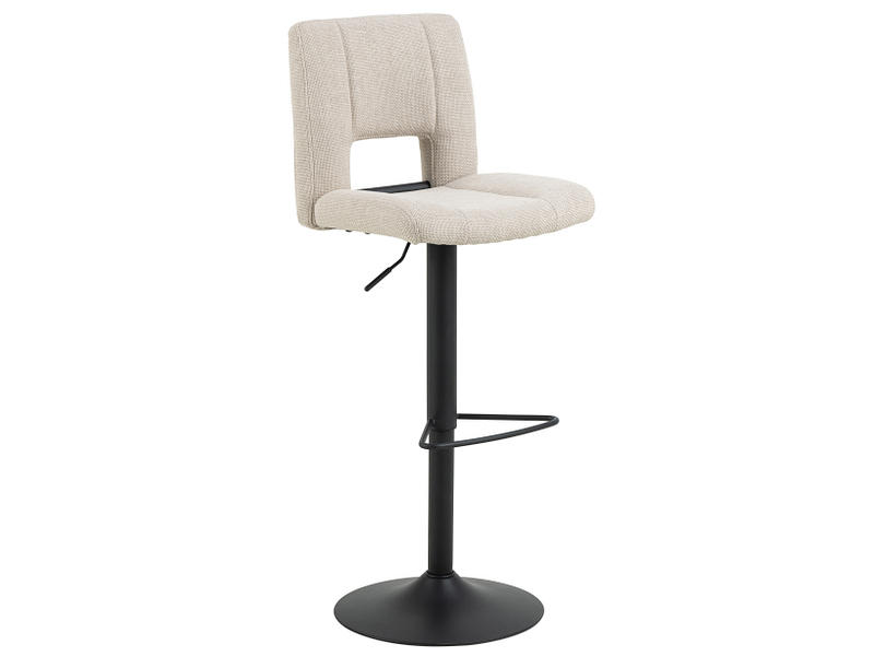 Tabouret de bar SYLVIA velours beige