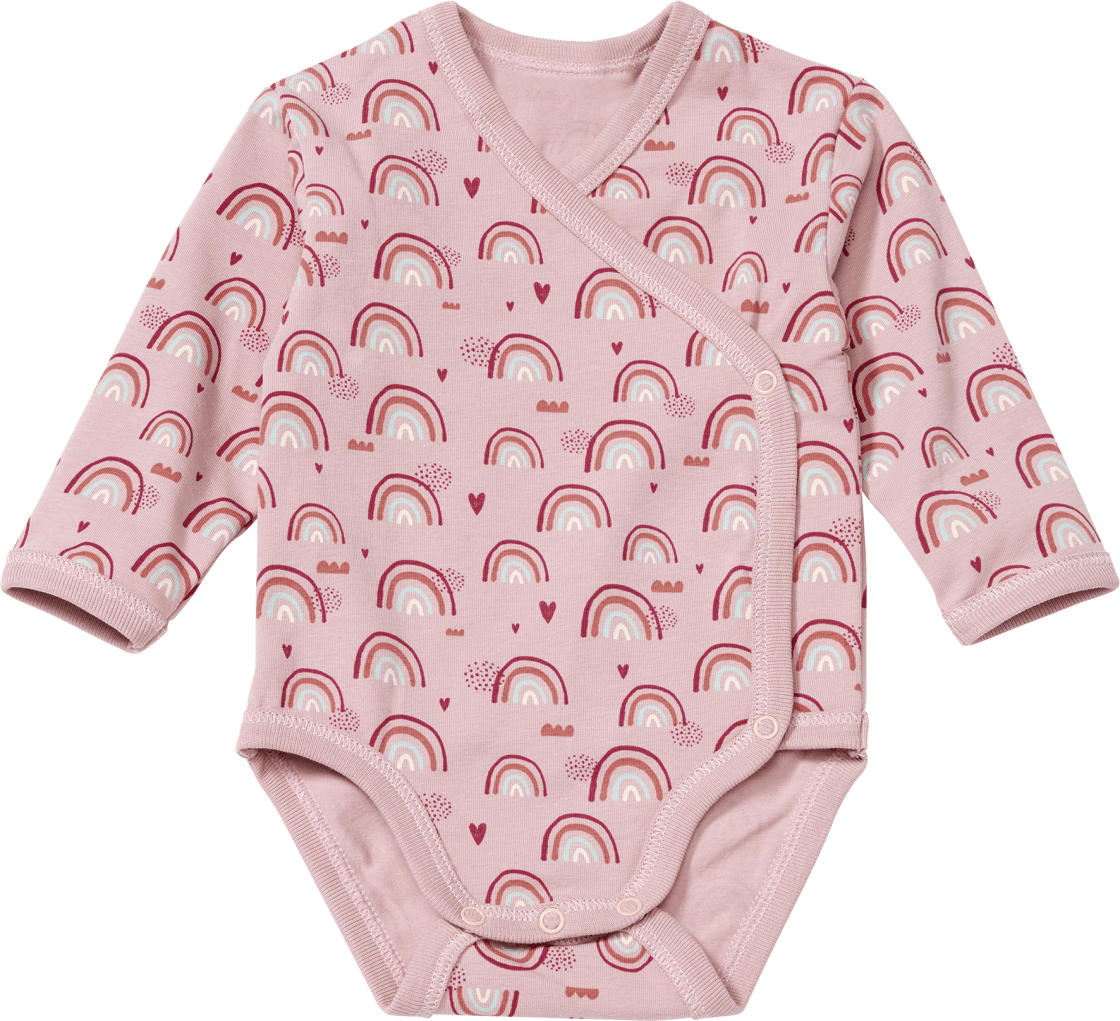 ALANA Wickelbody Pro Climate mit Regenbogen-Muster, rosa, Gr. 50/56