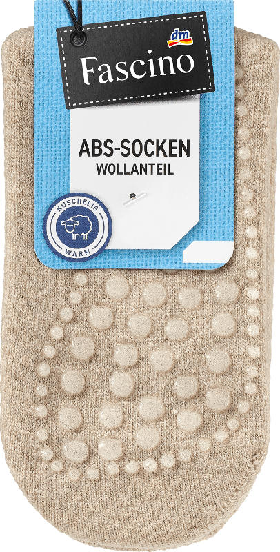 Fascino ABS-Socken mit Wolle beige Gr. 39-42