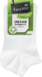 Fascino Sneakersocken mit Bio-Baumwolle weiß Gr. 35-38