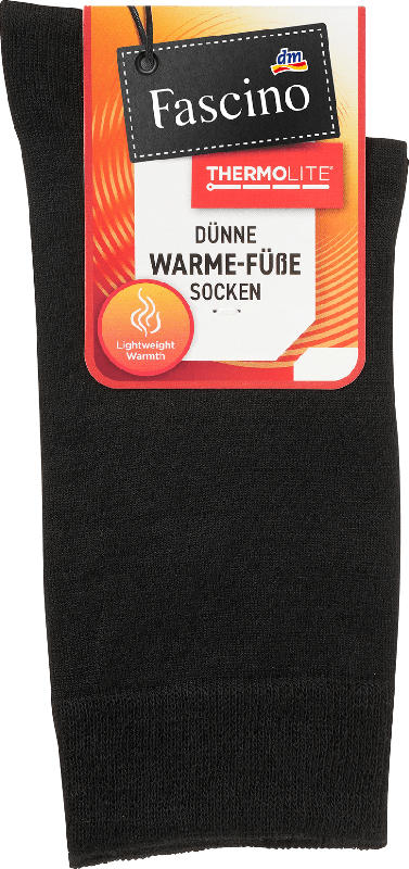 Fascino Socken mit Wollanteil Thermolite® schwarz Gr. 35-38