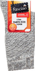 Fascino Socken mit Wollanteil Thermolite® grau Gr. 39-42