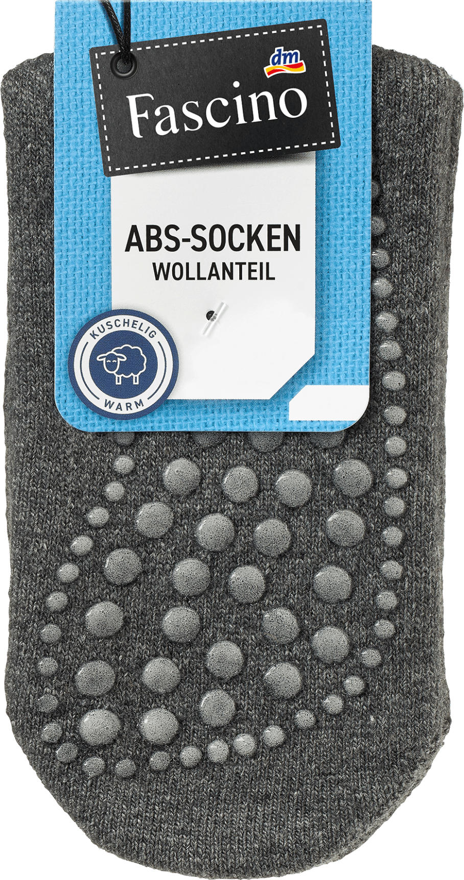 Fascino ABS-Socken mit Wolle grau Gr. 35-38