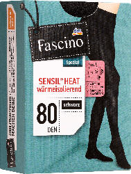 Fascino Strumpfhose mit wärmender Faser schwarz Gr. 50/52, 80 DEN