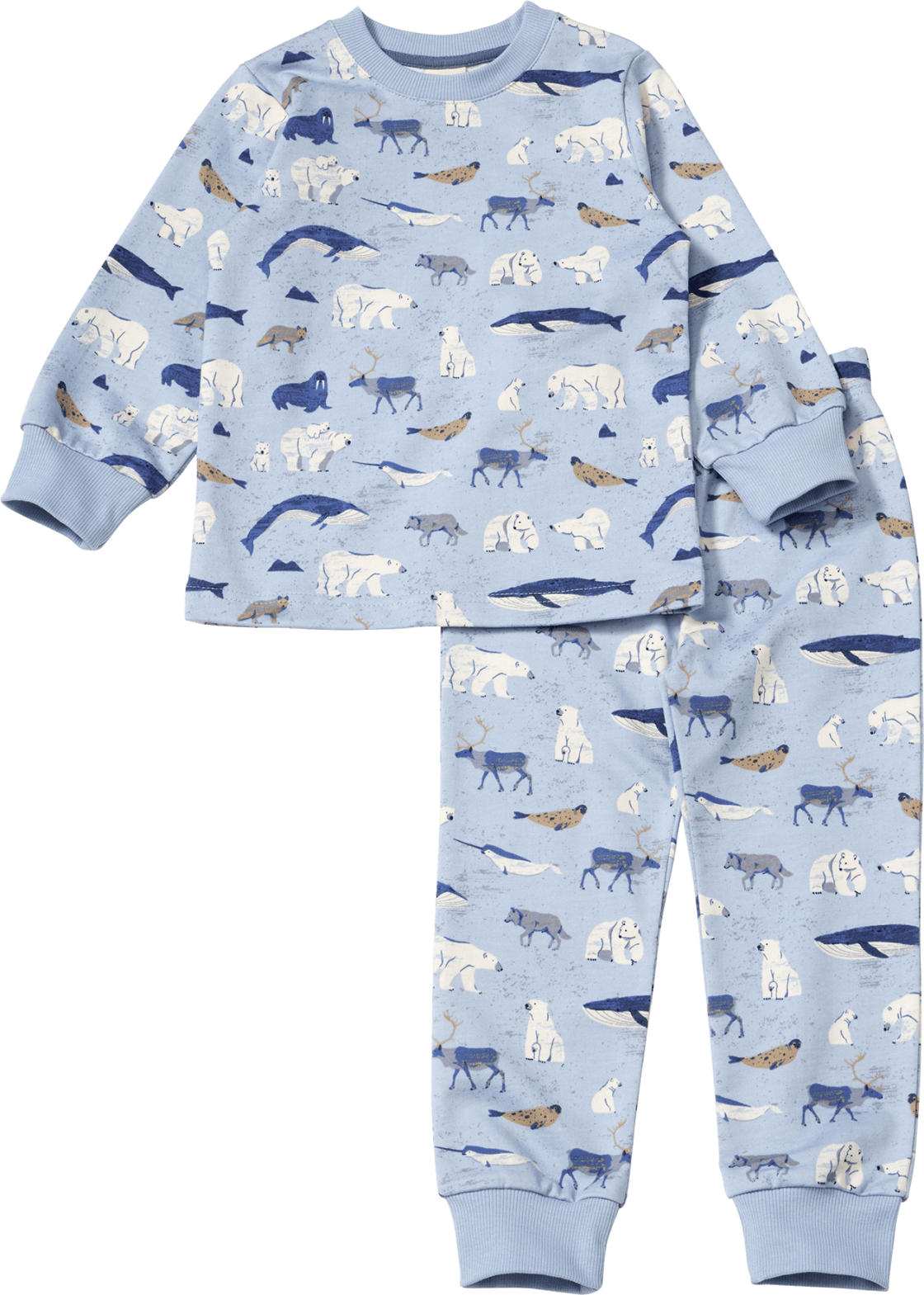 ALANA Schlafanzug Pro Climate mit Eisbär-Muster, blau, Gr. 92