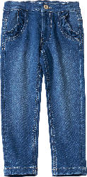 ALANA Jeans mit schmalem Schnitt & Rüschen, blau, Gr. 98