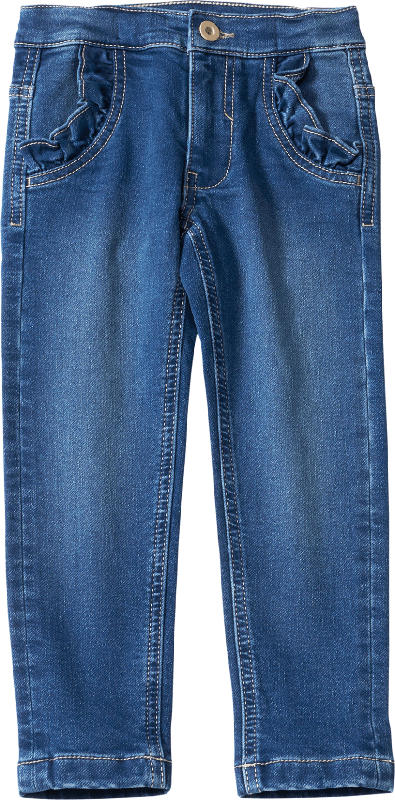 ALANA Jeans mit schmalem Schnitt & Rüschen, blau, Gr. 98