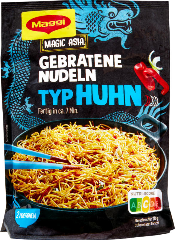 Nouilles sautées au poulet Magic Asia Maggi, 121 g