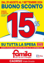 Famila Buono sconto 15% - al 01.09.2024