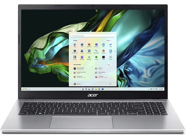 ACER Aspire 3 15,6" A315-44P-R7ZH, AMD Ryzen™ 7 5700U, 16 GB DDR4 RAM, 512 SSD, Radeon™ Graphics, Windows 11 Home, Pure Silver, Notebooktasche & Maus, 4 Jahre Garantie