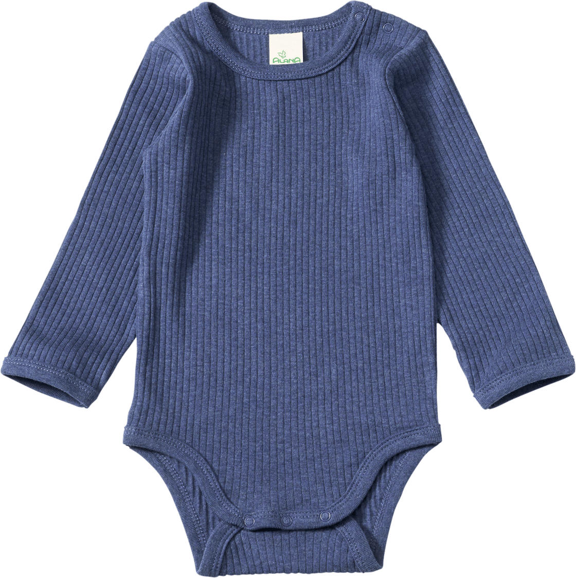 ALANA Langarmbody mit Ripp-Struktur, blau, Gr. 74/80