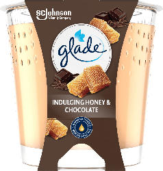 glade Duftkerze im Glas Indulging Honey & Chocolate 112g