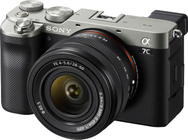 Sony Alpha 7C Systemkamera Gehäuse + 28-60 mm Zoomobjektiv, silber; Systemkamera Set