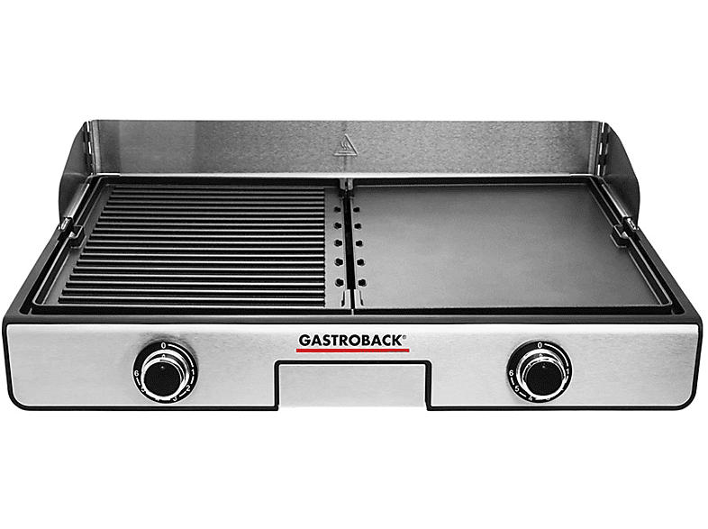 GASTROBACK 42524 BBQ & Plancha Tischgrill, Schwarz (2000 Watt)