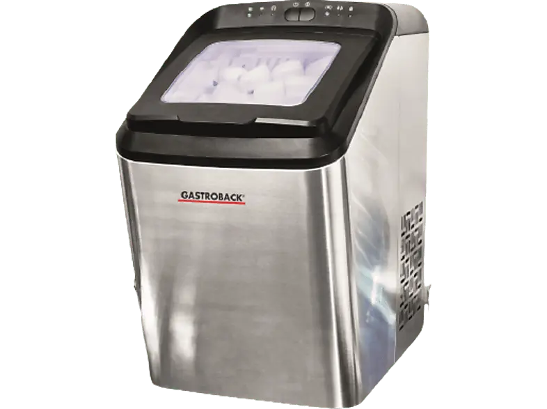 Gastroback 41143 Bartender Pro Eiswürfelbereiter (145 Watt , 2,8 l, Silber)